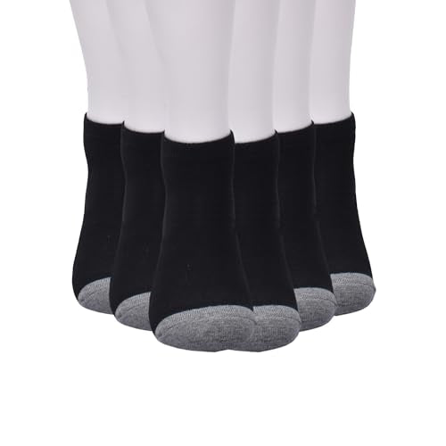 GAP Men's Original Black Split Welt Low Cut Socks 6-Pack, One Size
