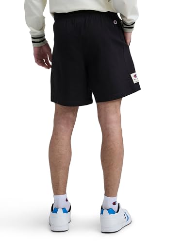 Champion Men's Graphic Lounge Shorts Medium Black 7 Inch Inseam Lightweight Cotton