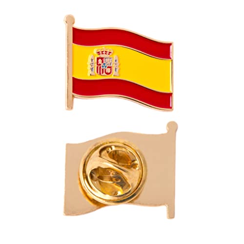 Desert Cactus Spain Metal Enamel Flag Lapel Pin Waving Flag Badge