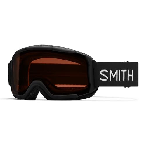 Smith Daredevil Youth Ski & Snowboard Goggles Black, One Size RC36 - Impact-Resistant Lenses