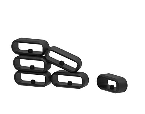 6-Pack Silicone Watch Band Keeper Loops - Replacement Fastener Rings