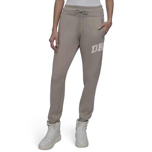 DKNY Women's X-Large Vintage Khaki Fleece Jogger Sweatpants