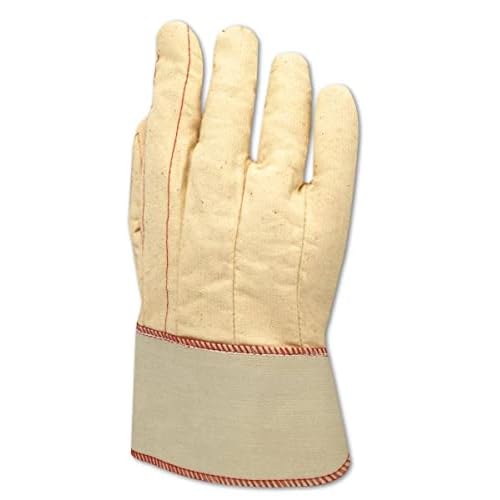 MAGID 794JSC MultiMaster Cotton/Poly Double Palm Canvas Glove with 2-1/2" Safety Cuff, Work, Men Jumbo, White (12 Pairs)