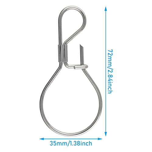 5 Stainless Steel Fishing Lock Snaps - Live Fish Stringer Clips