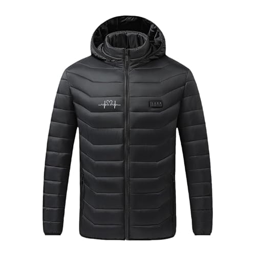 Heated Jacket with 21 Heating Zones - USB Charging Hooded Coat