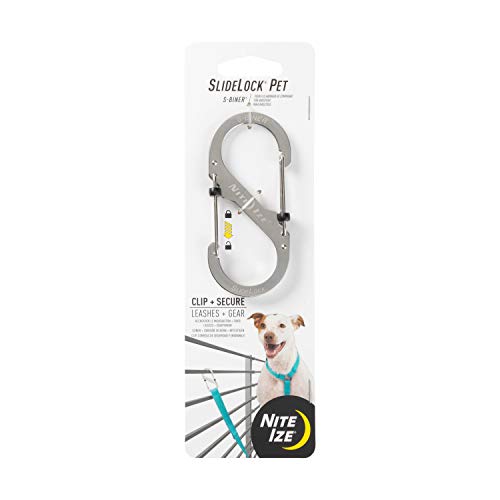 Stainless Steel Dog Leash Carabiner Clip - SlideLock Pet S-Biner