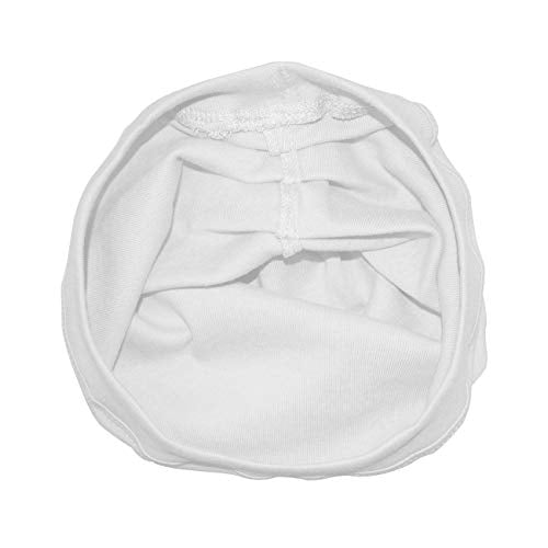 Stretch Terry Cloth Turban - Soft Fabric - White - One Size