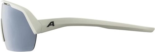 ALPINA TURBO HR, Mirrored, Hydrophobic & Anti-fog Cycling Glasses for Men & Women, 100% UV Protection, cool grey matt, one size
