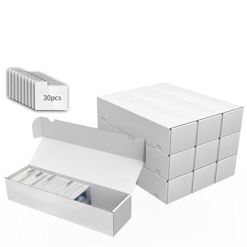 XRACV Laminated Trading Card Storage Box 15in Bulk with Dividers – 10 Pack