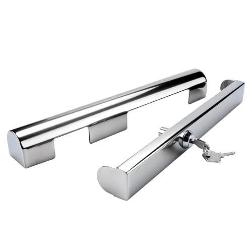 Heavy Duty Outboard Motor Lock - Marine-Grade Stainless Steel, Brass Locking Security