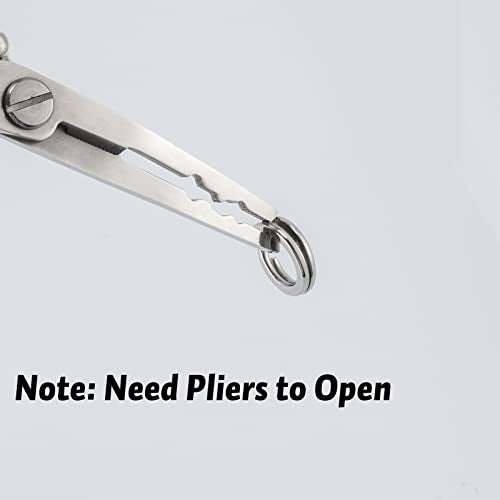 Fishing Split Rings - 100-Pack Stainless Steel 16LB Heavy Duty