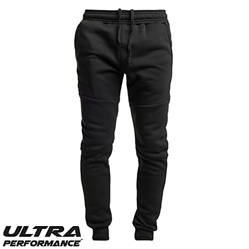 Ultra Performance Men’s 3 Pack Fleece Sweatpants with Pockets - Large Black