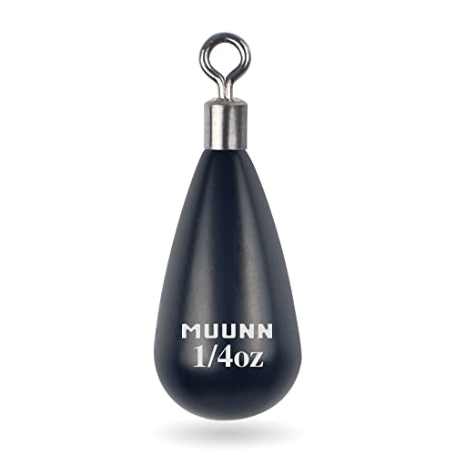 Tungsten Teardrop Drop Shot Weights with Rotating Round Eye