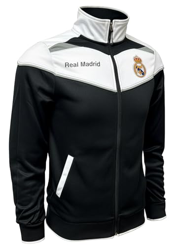 Official Real Madrid Track Jacket - Adult Size Medium Zip-Up