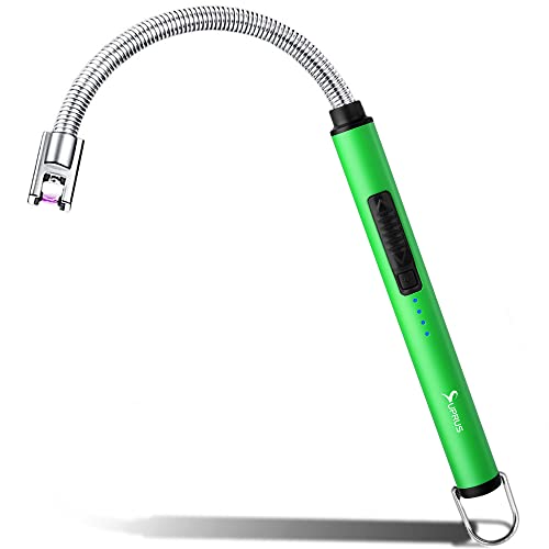 360° Flexible Neck USB Rechargeable Glowing Lighter - Green