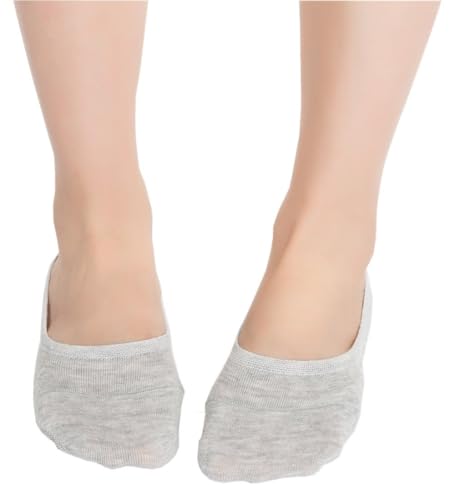 6 Pairs Women's Casual No Show Anti-Slip Socks - 6 Colors