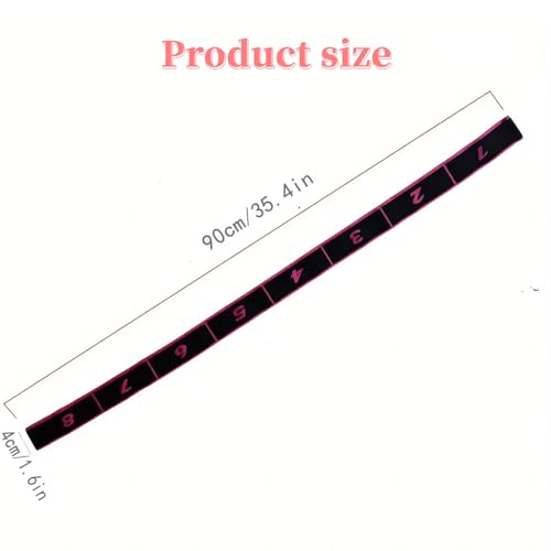 Elastic Tension Band - 8 Segment Pilates Stretching Rope - Red