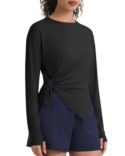G4Free Lightbreeze Women's UPF 50+ Sun Shirt Medium Black Long Sleeve Workout