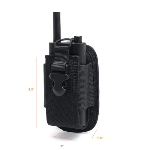 Dotacty Tactical Radio Pouch - Two-Way Radio Holster for Duty Belt, Nylon Holster Case