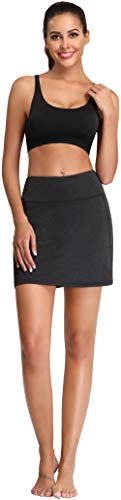 Women's Athletic Skirt with Pockets - Golf, Tennis, Running - X-Large Heather