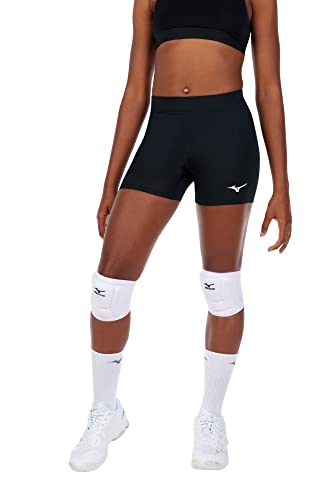 Mizuno Women's Vortex V2 Volleyball Shorts Medium Black - Moisture-Wicking, Tagless Fit