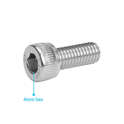 M5x12mm Stainless Steel Water Bottle Cage Bolts for Bicycles - 10 Pack