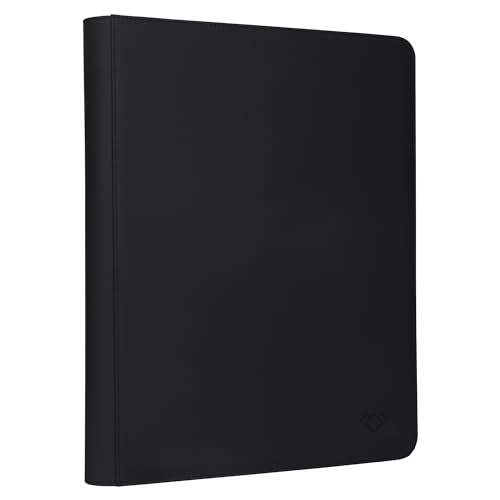 GrinOwl Black 16-Pocket Top Loader Binder for Cards, Holds 640 3x4 Sleeves