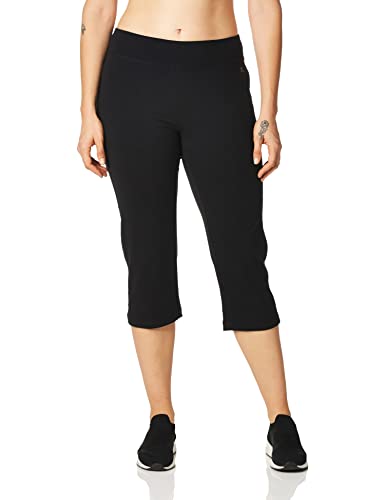 Danskin Women's Basic Capri Pants Large Black Athletic & Casual Wear