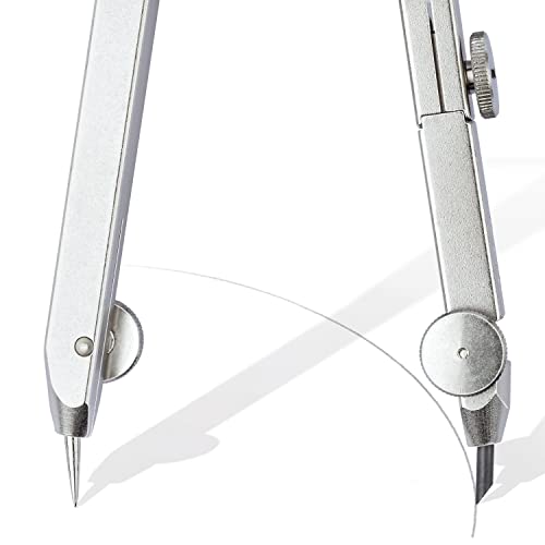 6" Metal Compass Set - 3 Piece Professional Set with Case