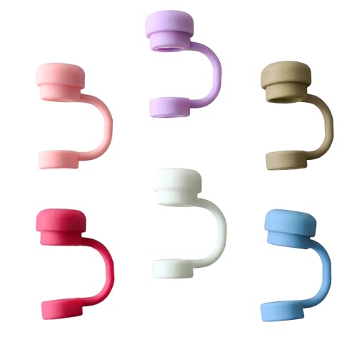 Reusable Silicone Straw Topper - 10mm Dust-Proof Straw Cover - Purple