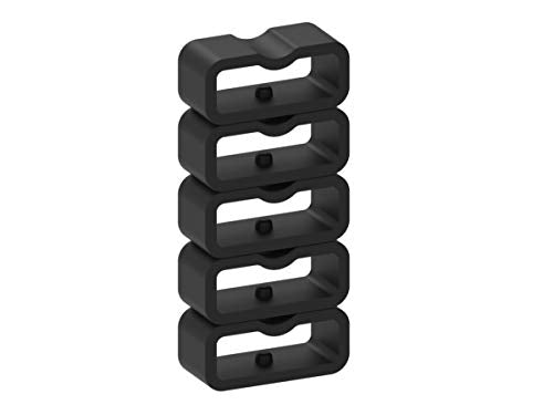Black Rubber Replacement Strap Loop Fastener Rings - 10 Pack