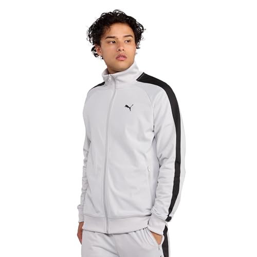 PUMA Men's Essentials T7 Track Jacket - Medium Light Gray