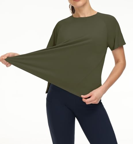 Women's Breathable Side Slits Athletic T-Shirt | Workout & Gym Top
