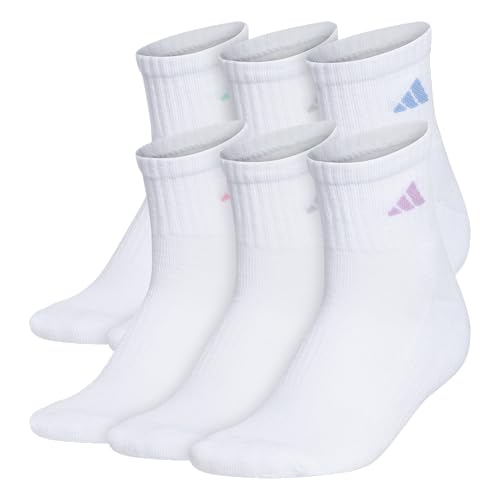 Cushioned Athletic Quarter Socks 6-Pack for Women - Moisture-Wicking, Arch Support