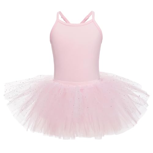PetalLeap Little Girls Ballet Leotard & Tutu Set 2-7Y Adjustable Strap Pink 2-3T