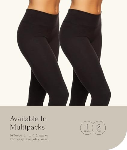 Felina Women's Sueded Athletic Leggings with Slimming Waistband - Watercolor Flower Medium