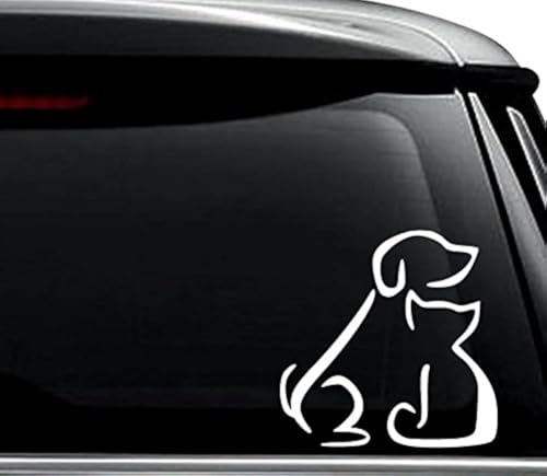 Pet Lover Decal Sticker for Car and Laptop - 6 Inch Tall, Gloss White