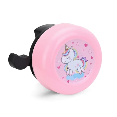 Cute Kids Bike Bell - Pink Unicorn, Durable Metal Bicycle Accessory