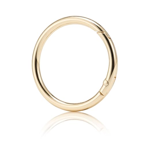 15pcs Gold Round Carabiner Clips & O Rings for Keychains