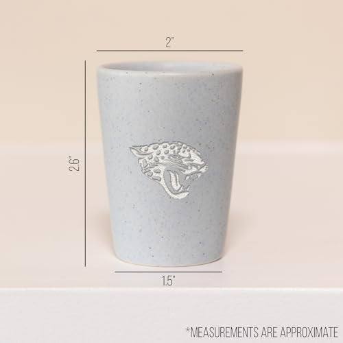Jacksonville Jaguars 2-Ounce Ceramic Shot Glass - Baby Blue