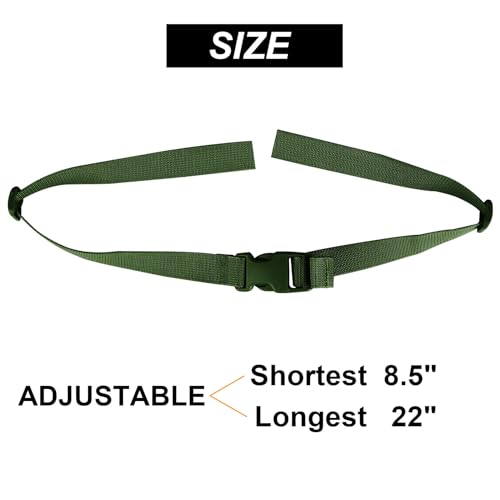 Adjustable Backpack Sternum Strap Chest Belt with Buckle - 4 Pack - Green