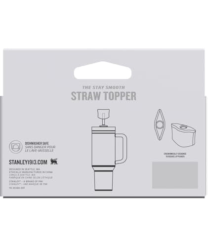 Stay Smooth Straw Topper 2-Pack - Pale Stone Silicone Cap