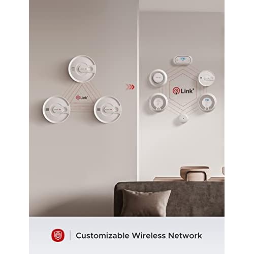 X-Sense Smoke Detector, Wireless Interconnected Smoke Alarm with 10-Year Battery Life and Transmission Range of Over 820 ft, SD20-W, Pack of 1