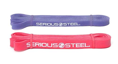 Serious Steel 41" Heavy Duty Resistance Band Set #1 & #2 for Pull-Ups & Training