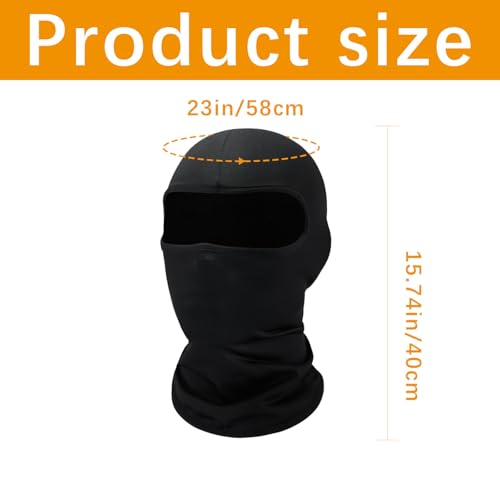 15 Pack Black Ski Mask & Neck Gaiter Set - UV Protection, 6 Pcs