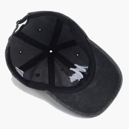 Vintage Washed Distressed Baseball Cap - Adjustable Cotton Dad Hat - Mrs Black