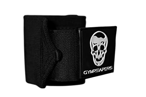 Heavy Duty Wrist Wraps for Weightlifting - 18 Inch with Thumb Loop - Black / 12"