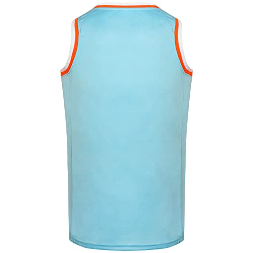 Men's Reversible Basketball Jersey - Light Blue, S-3XL