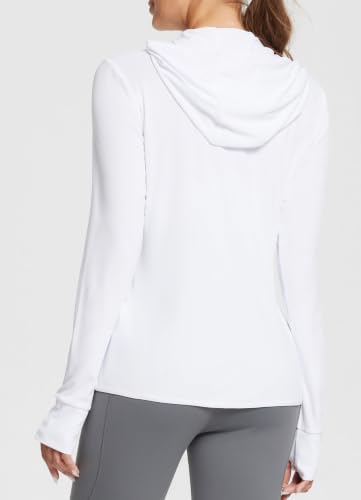 Women's Lightweight Sun Protection Jacket Hoodie - White, Large