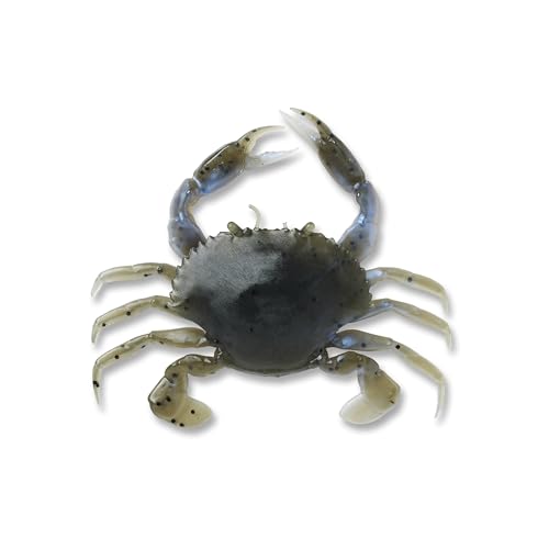 3D Crab Soft Plastic Fishing Lure - Blue Crab, 1 Inch
